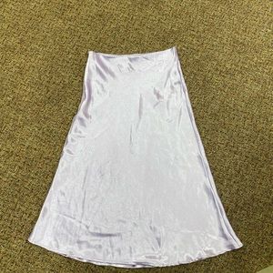 Shein lavender silk skirt size 4